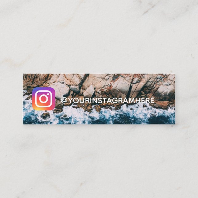 Cartão De Visita Mini Oceano e praia (Frente)