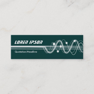 Cartão De Visita Mini Ondas de som II - Verde escuro