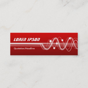 Cartão De Visita Mini Ondas de som II - Vermelho sombreado