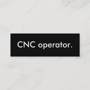 Cartão De Visita Mini operador cnc.