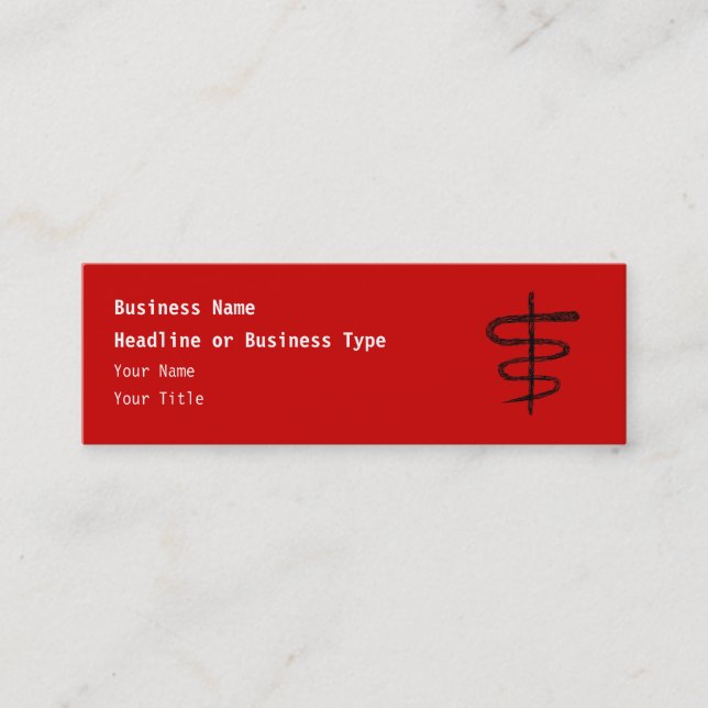 Cartão De Visita Mini Ophiuchus. Sinal astrológico do zodíaco. Preto (Frente)