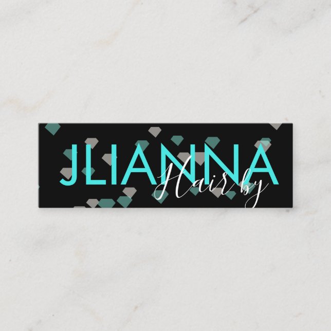 Cartão De Visita Mini Ouros flutuantes Maquiagem Unhas de Salão Eyelashe (Frente)