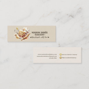 Cartão De Visita Mini Padeiro Loja Confeitaria Chef Sobremesa Doces Bolo