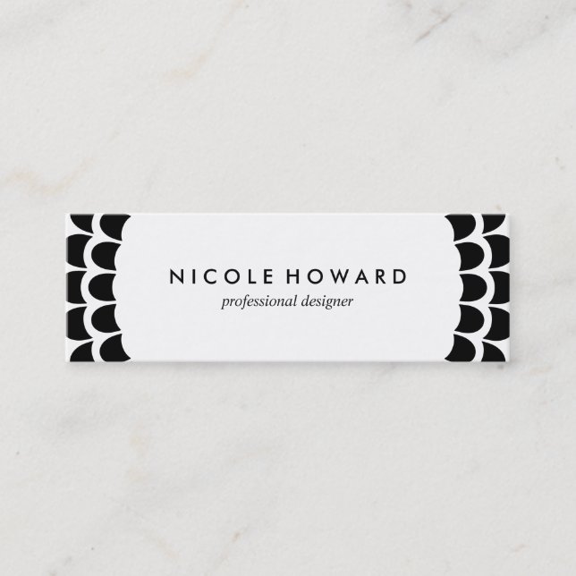 Cartão De Visita Mini Padrão Curvo Moderno (Frente)