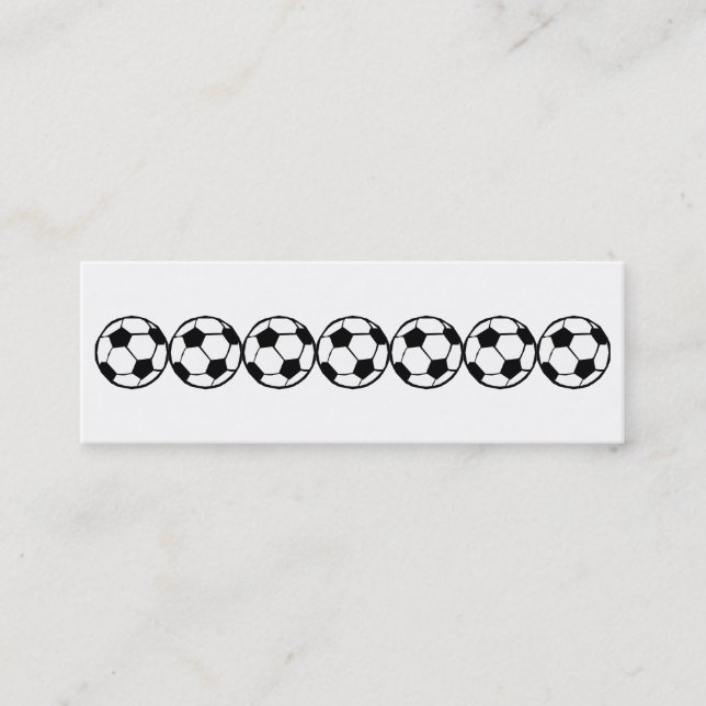 Cartão De Visita Mini Padrão de futebol (Frente)