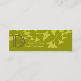 Cartão De Visita Mini Padrão de Ramificação de Árvore de Ginkgo Sazonal