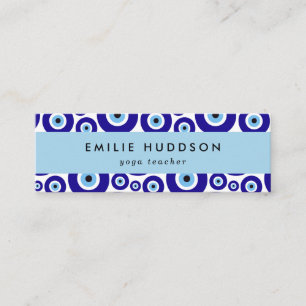 Cartão De Visita Mini Padrão do Olho Mau, Olho Grego, Nazar, Professor d