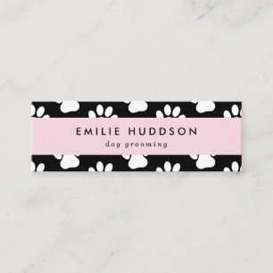 Cartão De Visita Mini Padrões De Patas, Cachorro, Cachorro-Walker, Compr