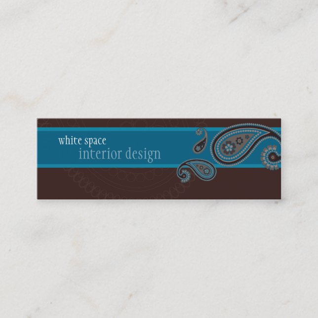 CARTÃO DE VISITA MINI: paisley 1 (Frente)