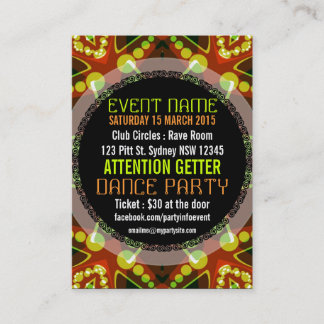 Cartão De Visita Mini panfletos de EVENTO de Pontos de Bolha