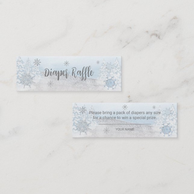 Cartão De Visita Mini Papais noeis Bebê Fralda de Natal Raffle (Frente/Verso)