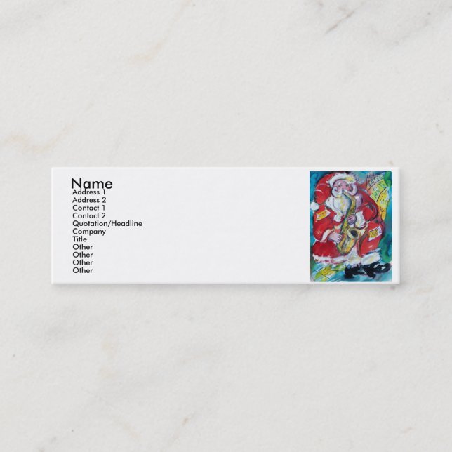 CARTÃO DE VISITA MINI PAPAIS NOEIS & SAX, PARTIDO NATAL (Frente)