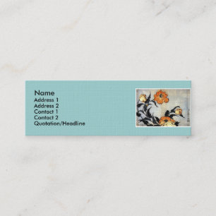 Cartão De Visita Mini Papoilas de Katsushika Hokusai