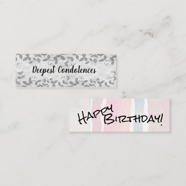 Cartão De Visita Mini Parabéns por Parabéns (Frente/Verso)