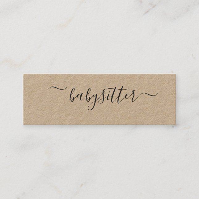 Cartão De Visita Mini Pares de Au lisos simples naturais rústicos da (Frente)