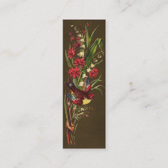 Cartão De Visita Mini Pássaro e lírio do Victorian do vale (Frente)