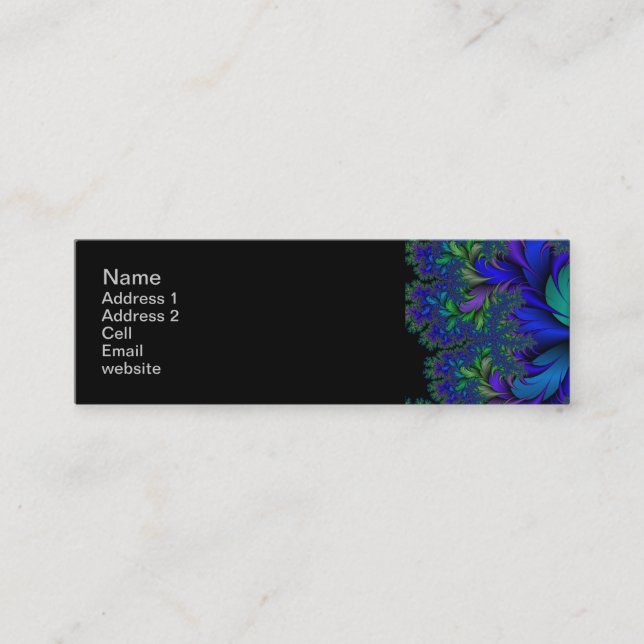 Cartão De Visita Mini Peacock Ore 2 (Frente)