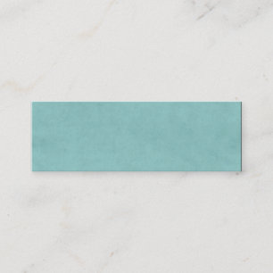 Cartão De Visita Mini Pergaminho azul do papel verde do Aqua brilhante