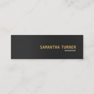 Cartão De Visita Mini Personalizado profissional Dourado Elegante Textur