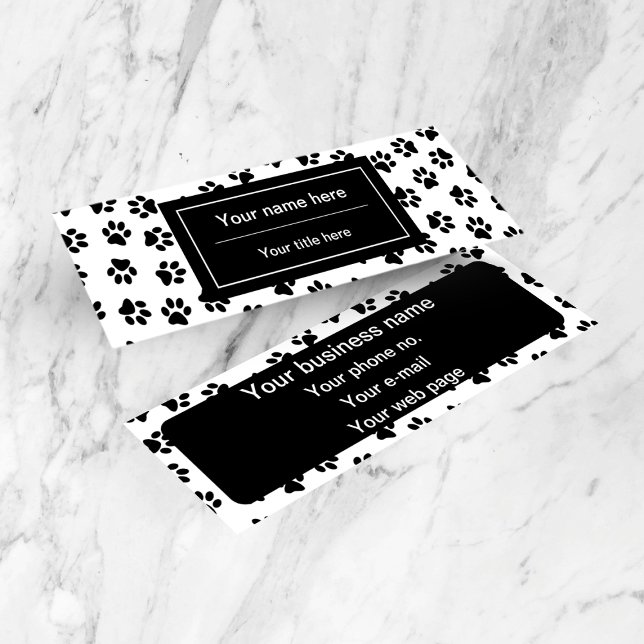 Cartão De Visita Mini Pestores, Patas Cachorros, Patas De Gato, Patas Ne (Criador carregado)