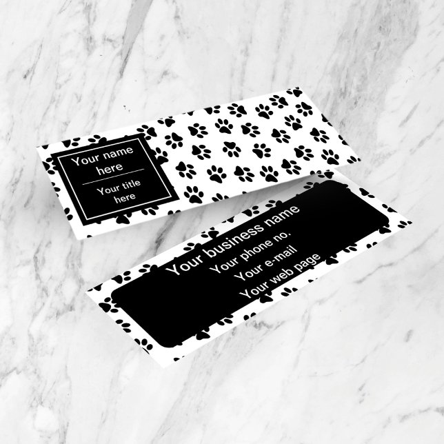 Cartão De Visita Mini Pestores, Patas Cachorros, Patas De Gato, Patas Ne (Criador carregado)