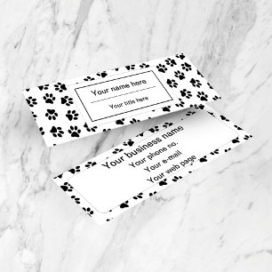 Cartão De Visita Mini Pestores, Patas Cachorros, Patas De Gato, Patas Ne