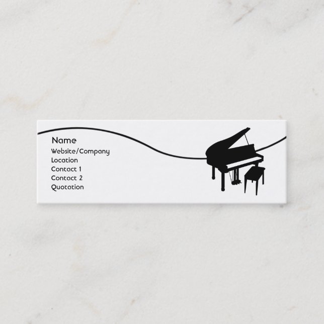 Cartão De Visita Mini Piano (Frente)