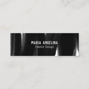 Cartão De Visita Mini Pincel branco preto