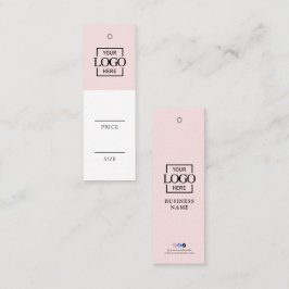 Cartão De Visita Mini Pink Social Media Business Logo Clothing Price Tag