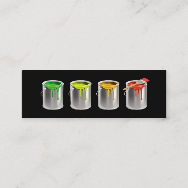 Cartão De Visita Mini Pintor profissional de pintura em casa  (Frente)