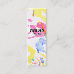 Cartão De Visita Mini Pintura Mão