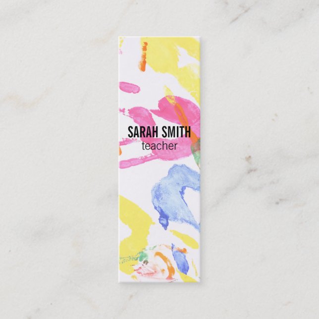 Cartão De Visita Mini Pintura Mão (Frente)