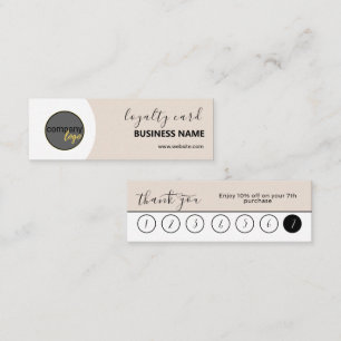 CARTÃO DE VISITA MINI PLACA DE LEALDADE QYSTER WHITE BLACK BUSINESS LOGO