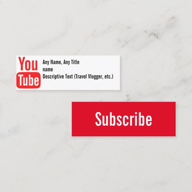 Cartão De Visita Mini Placa de mídia social básica (Frente/Verso)