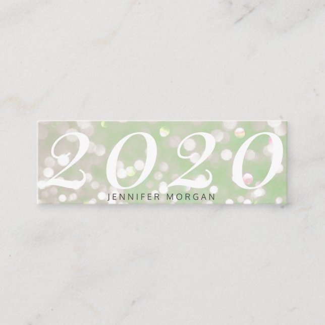 Cartão De Visita Mini Placa de nome do brilho brilho do brilho luxuoso (Frente)