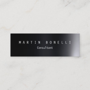 Cartão De Visita Mini Placa única de Cinza escura fina