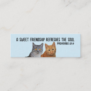 CARTÃO DE VISITA MINI PLACAS GATOS DE AMIZADE DE ENCERRAMENTO CRISTÃOS (