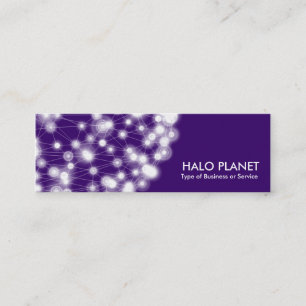 Cartão De Visita Mini Planeta do halo - profundamente - roxo