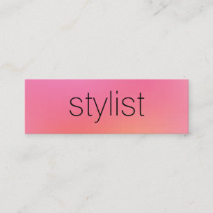 Cartão De Visita Mini Plano de Fundo Misturado de Texto Chic Minimalista