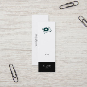 Cartão De Visita Mini Plataforma giratória da velha escola