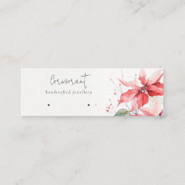 Cartão De Visita Mini Poinsettia Florals Hoops de Natal Holanda