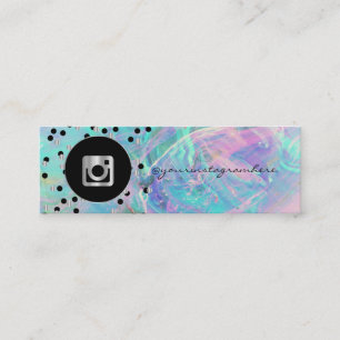 Cartão De Visita Mini Pontos Modernos, Mídia Social Instagram Iridescent
