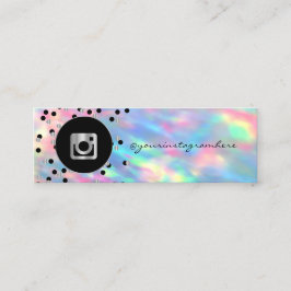 Cartão De Visita Mini Pontos Modernos, OpaI Holográfico Instagram