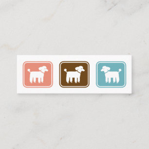 Cartão De Visita Mini Poodles Gráfico com Texto Personalizado no Verso