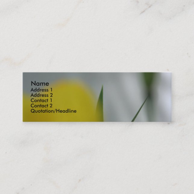 Cartão De Visita Mini Poppies e sombras 4 (Frente)