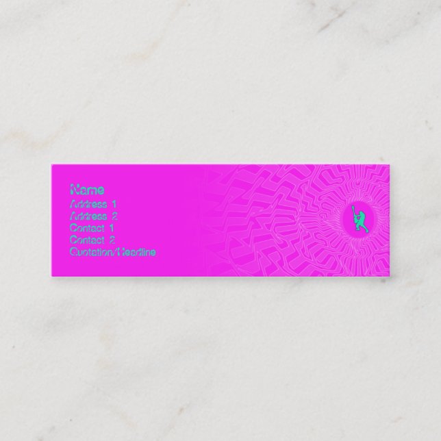 Cartão De Visita Mini Pouco homem da guitarra - magro (Frente)