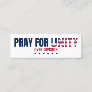 Cartão De Visita Mini PRAY FOR UNITY over DIVISION Mini Bookmark