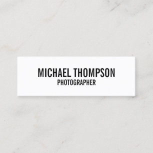 Cartão De Visita Mini Preto e Branco Negrito