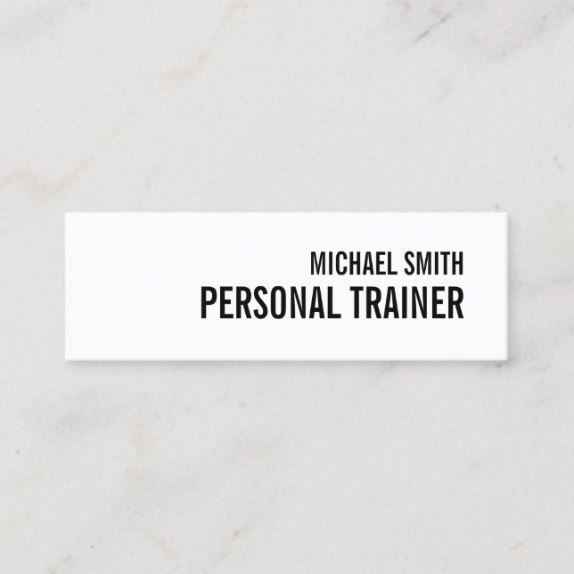 Cartão De Visita Mini Preto e Branco Negrito (Frente)