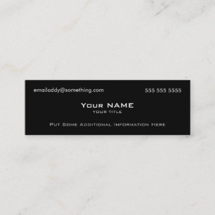 Cartão De Visita Mini Preto Moderno